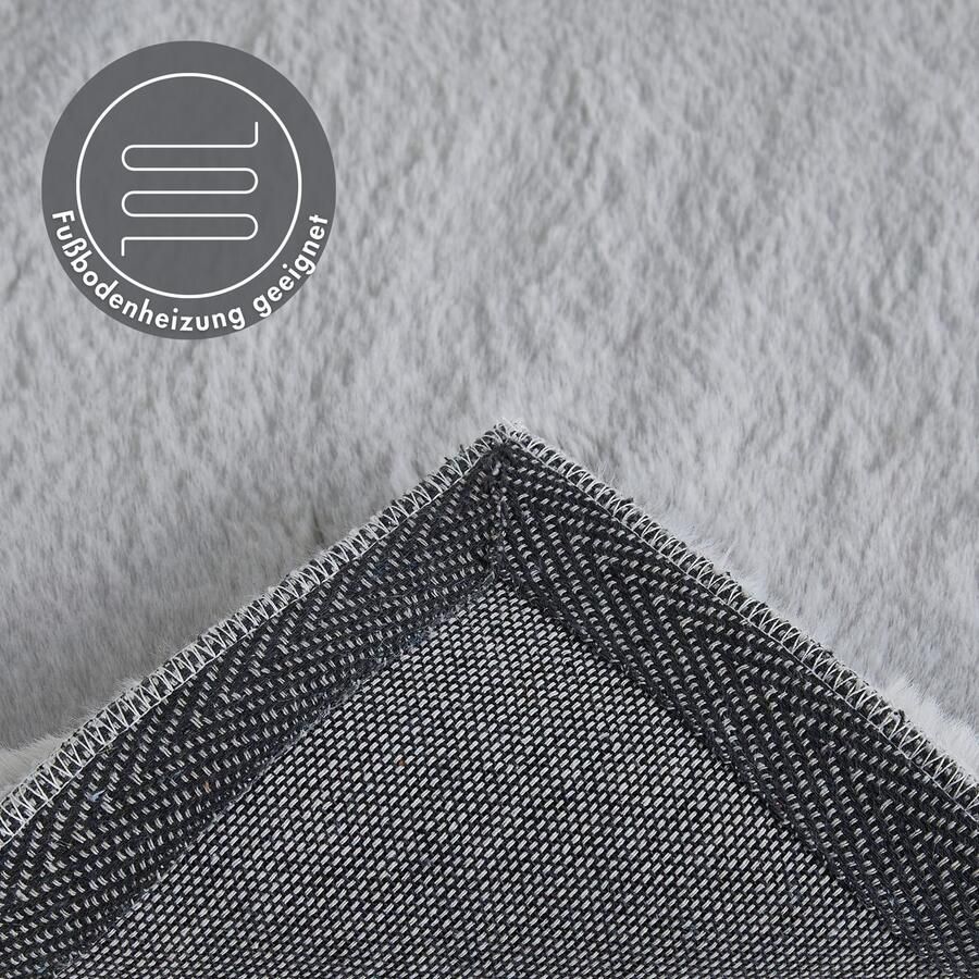 LUXOR living Vachtvloerkleed NOVARA Imitatiebont voelt als konijnenbont bijzonder zachte hoge pool