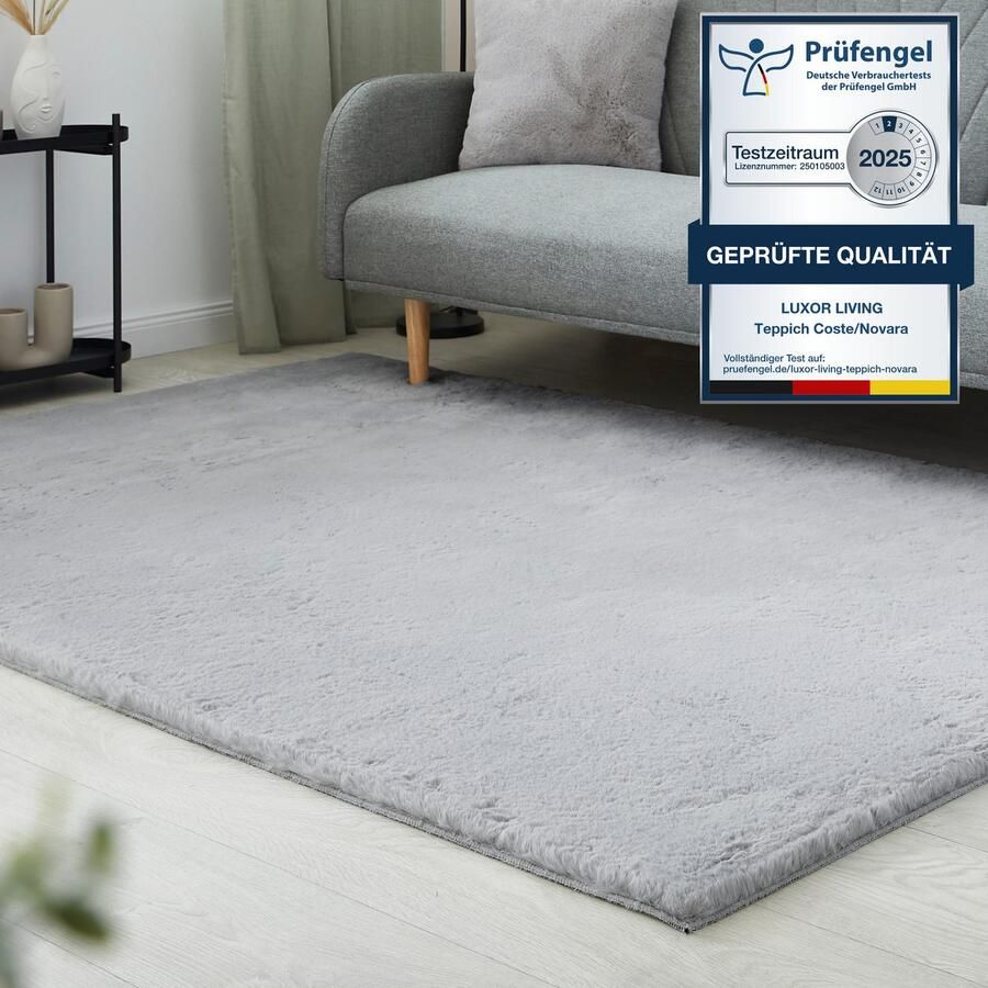 LUXOR living Vachtvloerkleed NOVARA Imitatiebont voelt als konijnenbont bijzonder zachte hoge pool - Foto 2