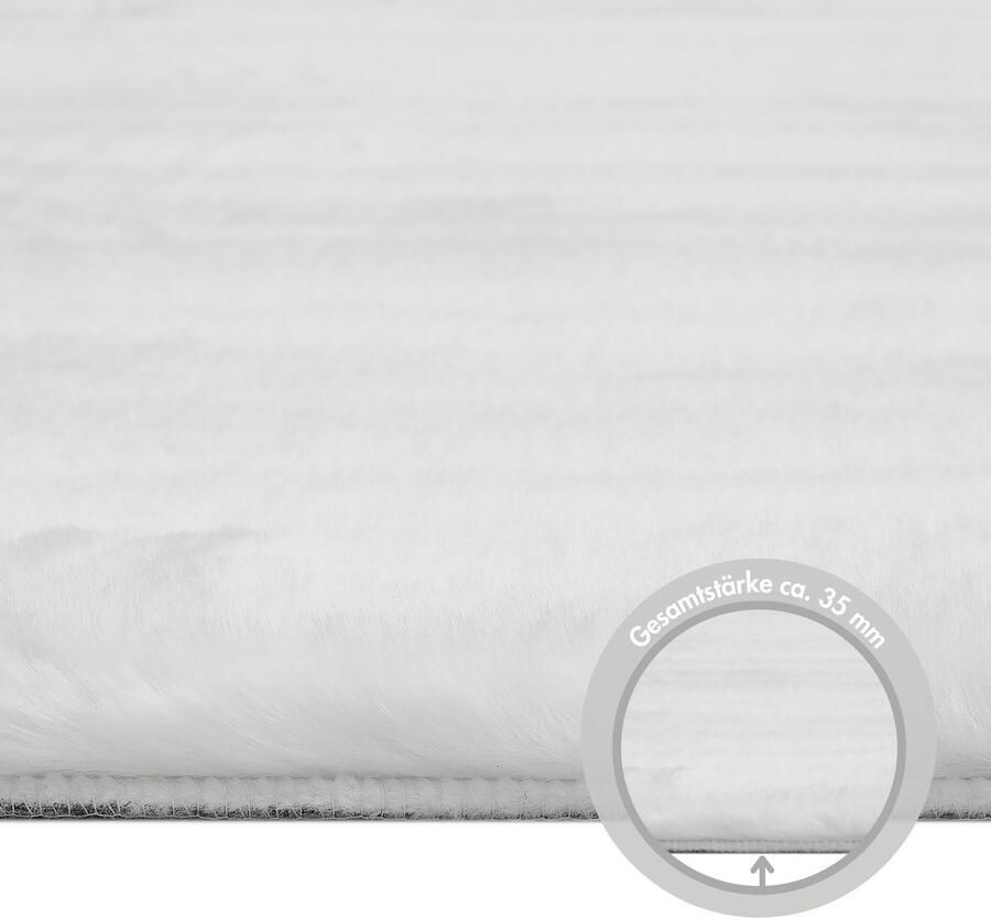 LUXOR living Vachtvloerkleed NOVARA Imitatiebont voelt als konijnenbont bijzonder zachte hoge pool - Foto 4