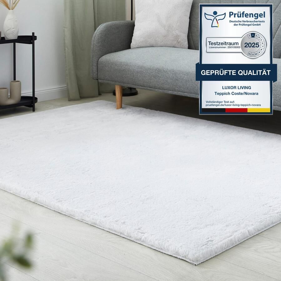 LUXOR living Vachtvloerkleed NOVARA Imitatiebont voelt als konijnenbont bijzonder zachte hoge pool - Foto 2