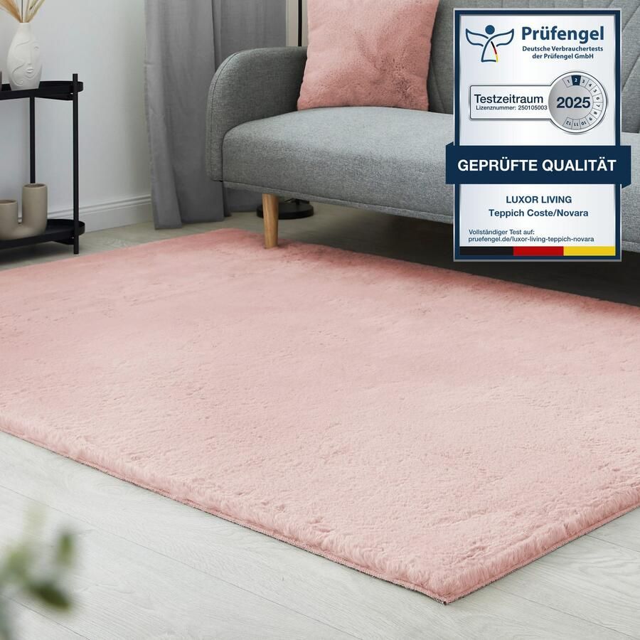 LUXOR living Vachtvloerkleed NOVARA Imitatiebont voelt als konijnenbont bijzonder zachte hoge pool - Foto 2