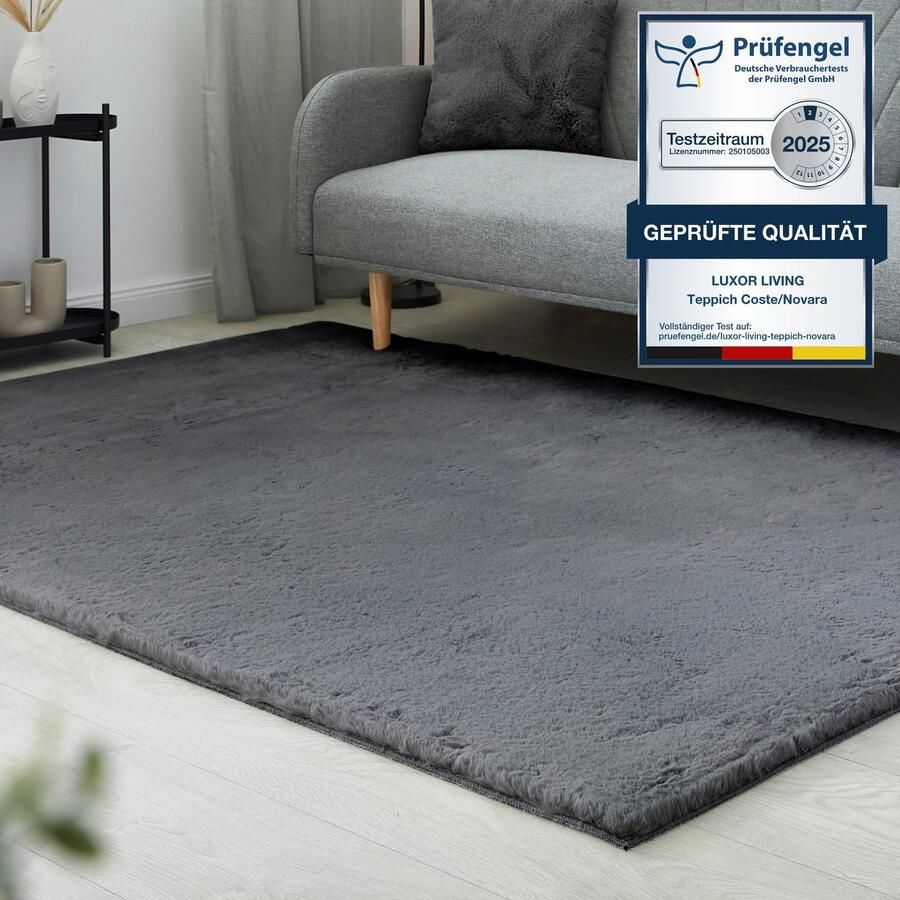 LUXOR living Vachtvloerkleed NOVARA Imitatiebont voelt als konijnenbont bijzonder zachte hoge pool - Foto 2