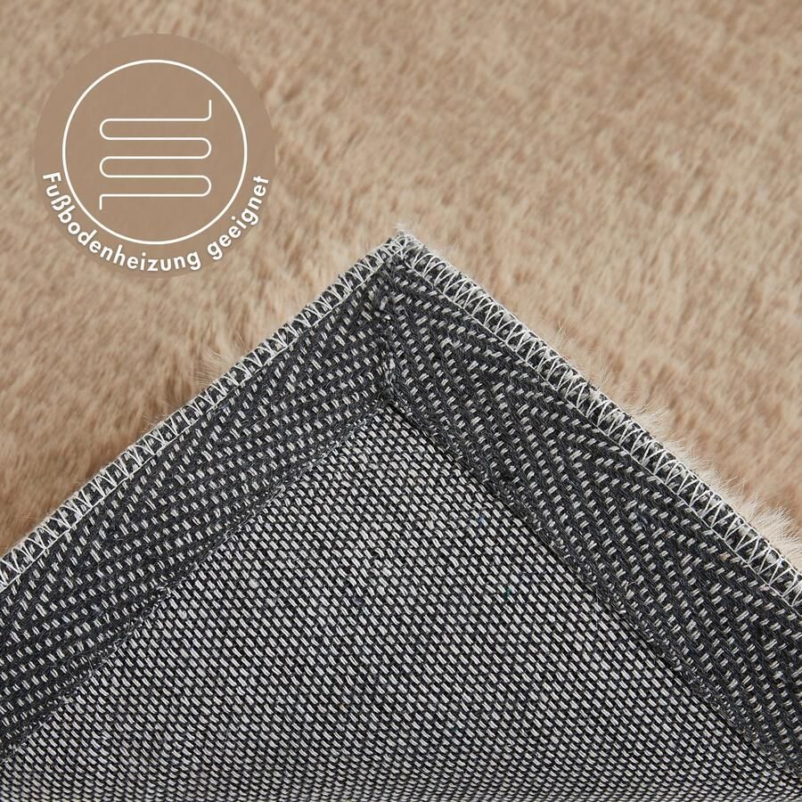 LUXOR living Vachtvloerkleed NOVARA Imitatiebont voelt als konijnenbont bijzonder zachte hoge pool