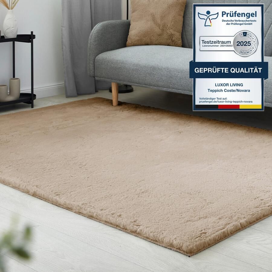 LUXOR living Vachtvloerkleed NOVARA Imitatiebont voelt als konijnenbont bijzonder zachte hoge pool - Foto 2