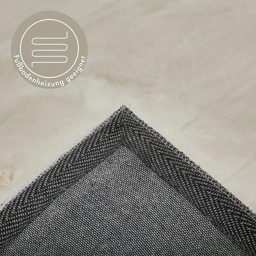 LUXOR living Vachtvloerkleed NOVARA Imitatiebont voelt als konijnenbont bijzonder zachte hoge pool