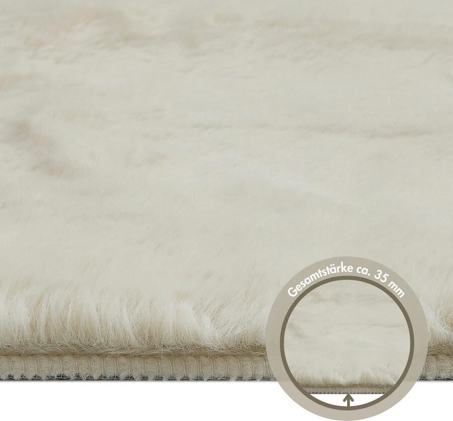 LUXOR living Vachtvloerkleed NOVARA Imitatiebont voelt als konijnenbont bijzonder zachte hoge pool - Foto 4