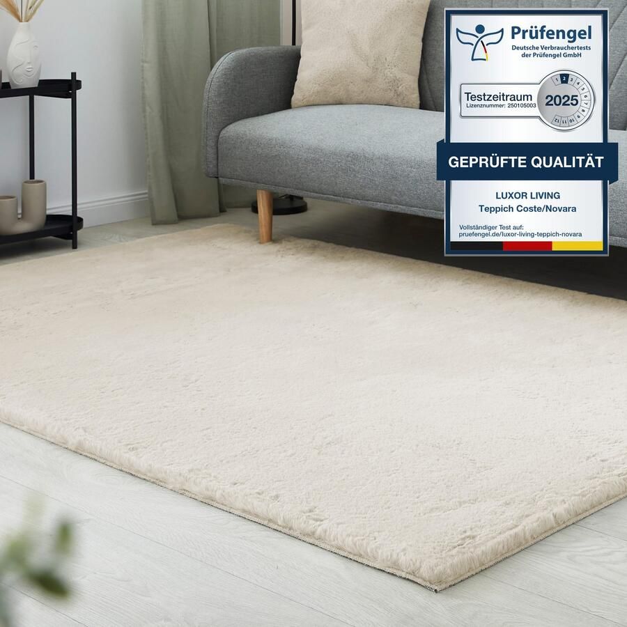 LUXOR living Vachtvloerkleed NOVARA Imitatiebont voelt als konijnenbont bijzonder zachte hoge pool - Foto 2