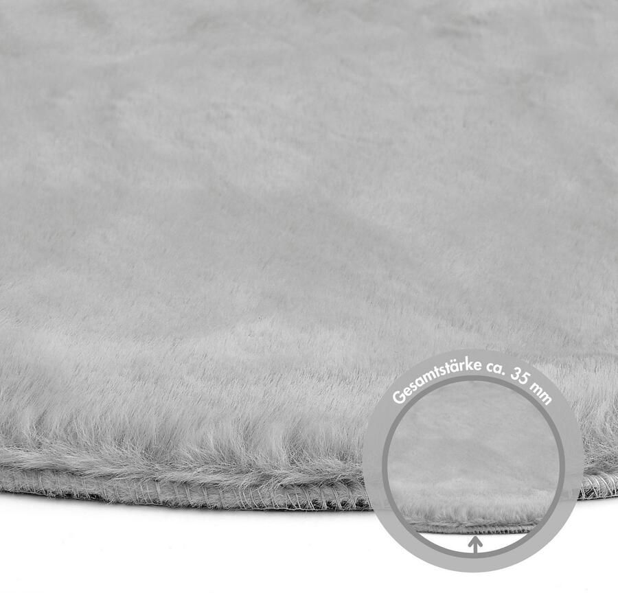 LUXOR living Vachtvloerkleed NOVARA Imitatiebont voelt als konijnenbont bijzonder zachte hoge pool - Foto 5