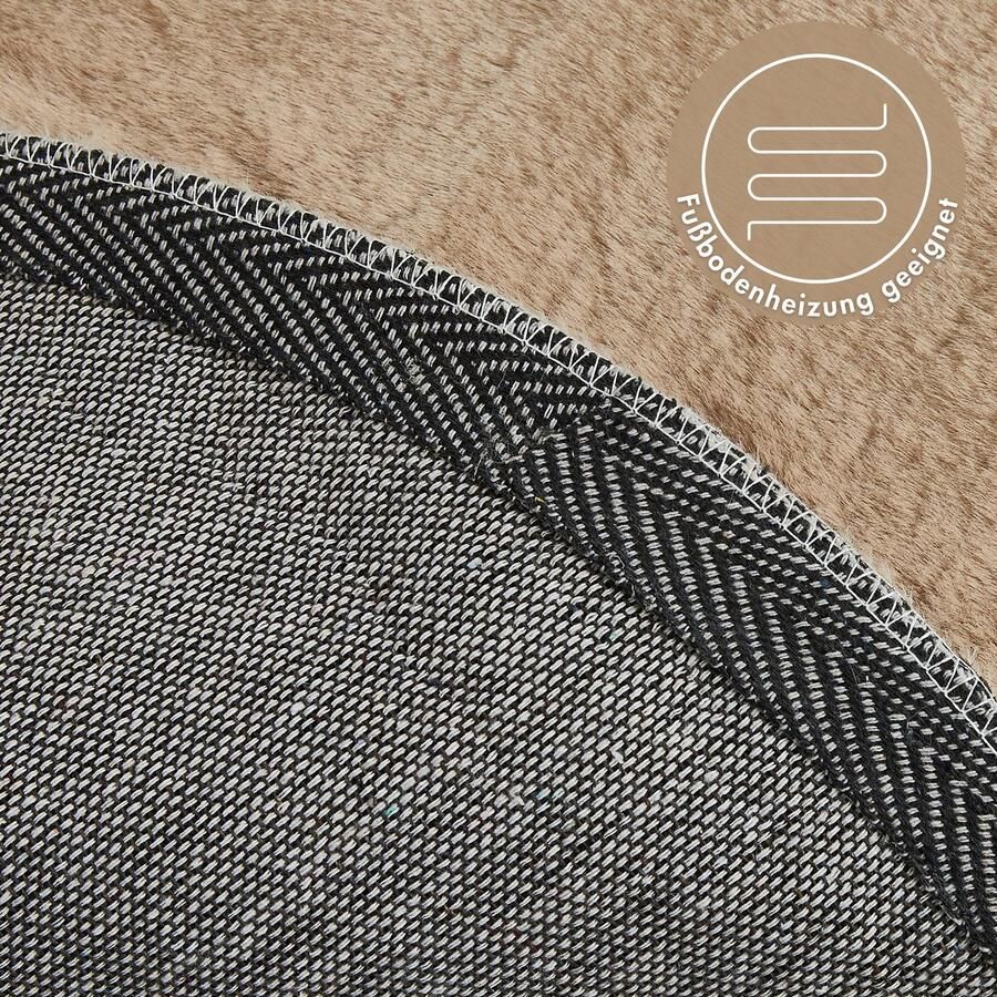 LUXOR living Vachtvloerkleed NOVARA Imitatiebont voelt als konijnenbont bijzonder zachte hoge pool