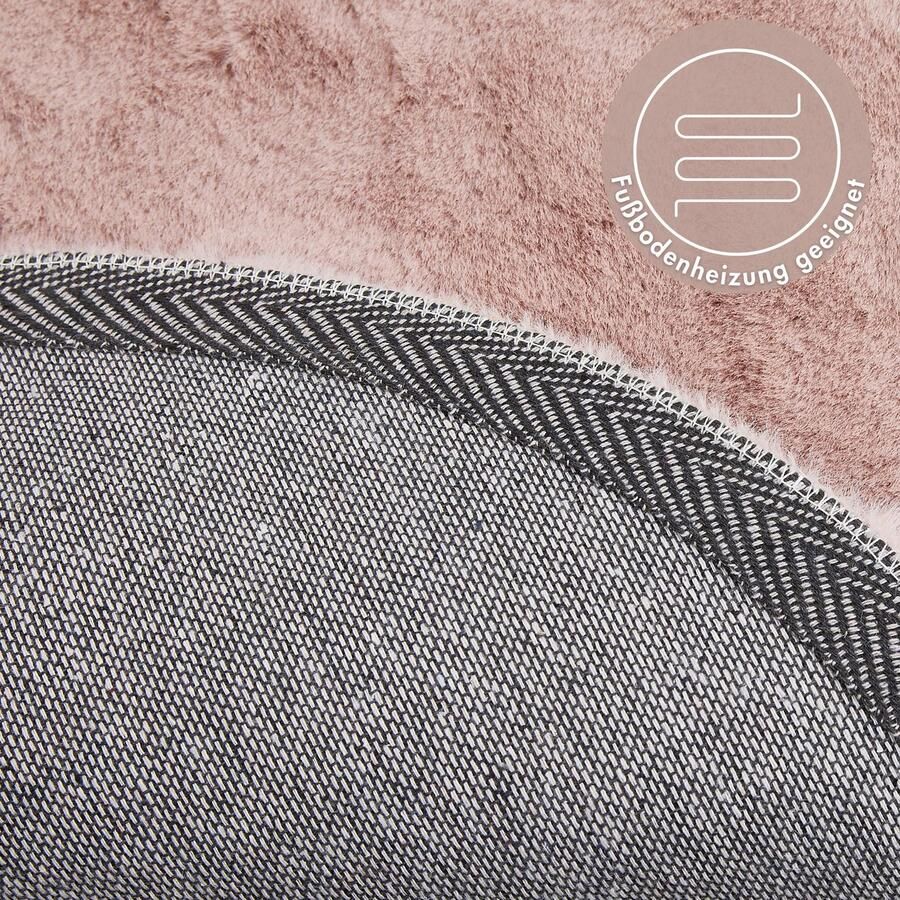 LUXOR living Vachtvloerkleed NOVARA Imitatiebont voelt als konijnenbont bijzonder zachte hoge pool