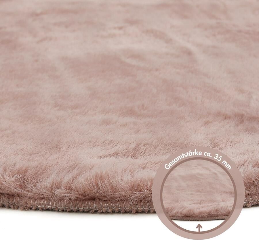LUXOR living Vachtvloerkleed NOVARA Imitatiebont voelt als konijnenbont bijzonder zachte hoge pool - Foto 5