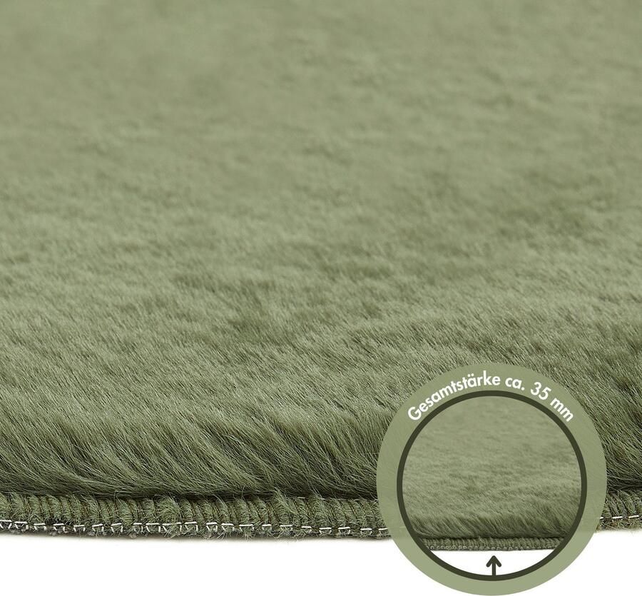 LUXOR living Vachtvloerkleed NOVARA Imitatiebont voelt als konijnenbont bijzonder zachte hoge pool - Foto 5