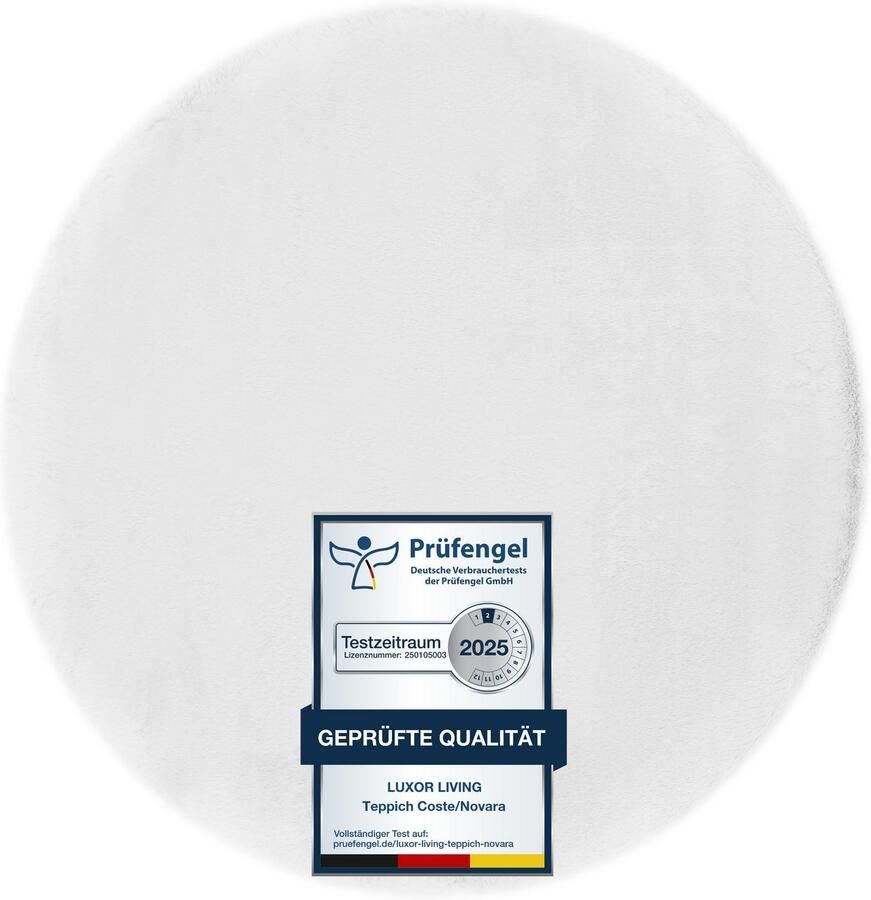 LUXOR living Vachtvloerkleed NOVARA Imitatiebont voelt als konijnenbont bijzonder zachte hoge pool - Foto 4