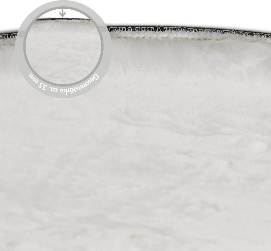 LUXOR living Vachtvloerkleed NOVARA Imitatiebont voelt als konijnenbont bijzonder zachte hoge pool - Foto 5