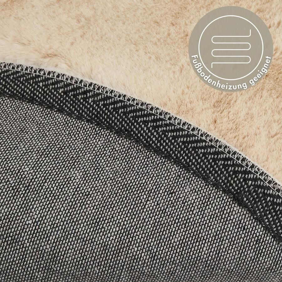 LUXOR living Vachtvloerkleed NOVARA Imitatiebont voelt als konijnenbont bijzonder zachte hoge pool