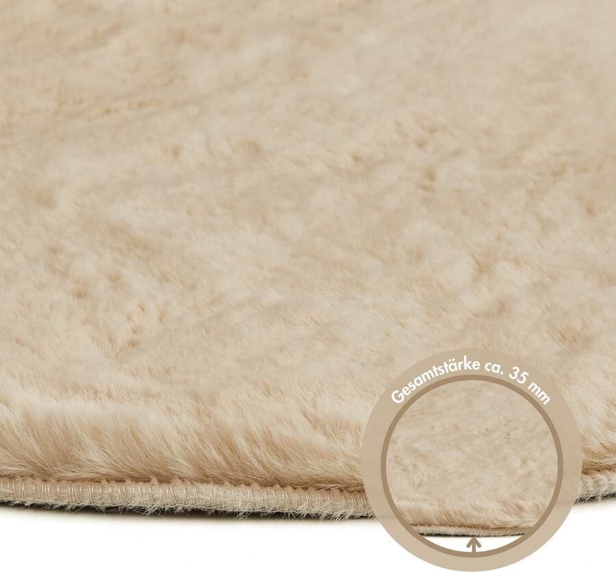 LUXOR living Vachtvloerkleed NOVARA Imitatiebont voelt als konijnenbont bijzonder zachte hoge pool - Foto 6