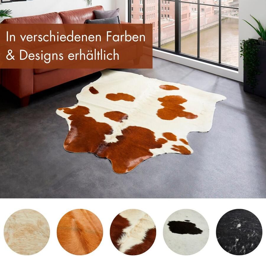 LUXOR living Vachtvloerkleed Rinderfell echte runderhuid natuurproduct iedere huid is uniek - Foto 4