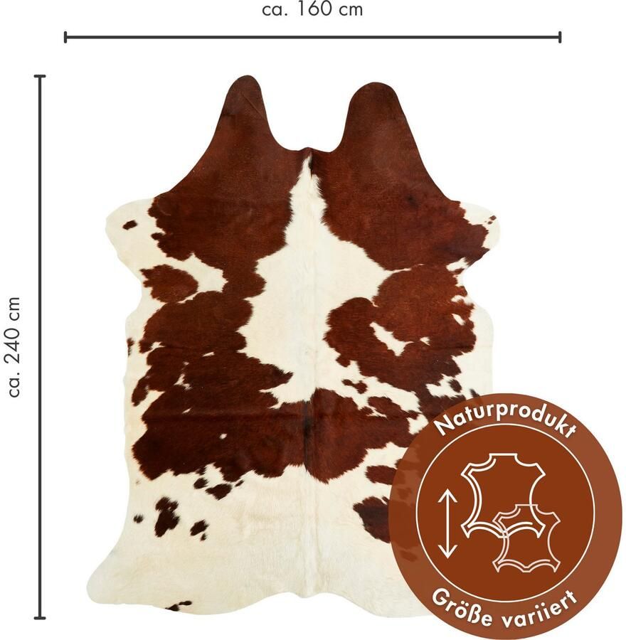 LUXOR living Vachtvloerkleed Rinderfell echte runderhuid natuurproduct iedere huid is uniek - Foto 2