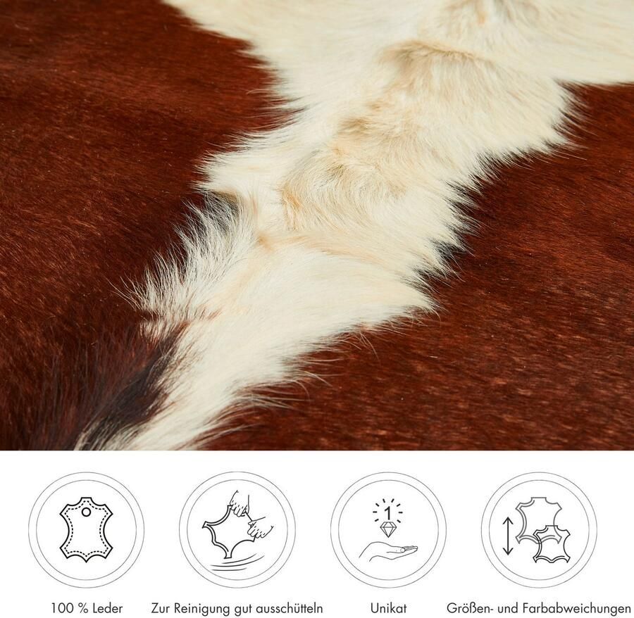 LUXOR living Vachtvloerkleed Rinderfell echte runderhuid natuurproduct iedere huid is uniek - Foto 3