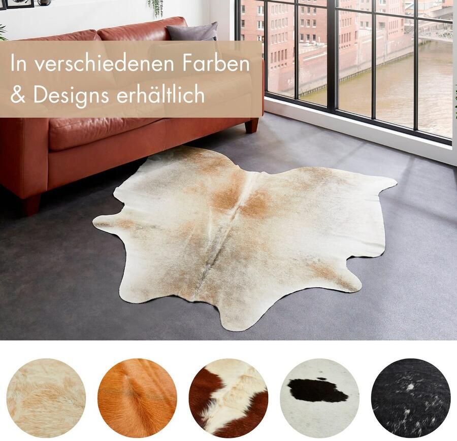 LUXOR living Vachtvloerkleed Rinderfell echte runderhuid natuurproduct iedere huid is uniek - Foto 4