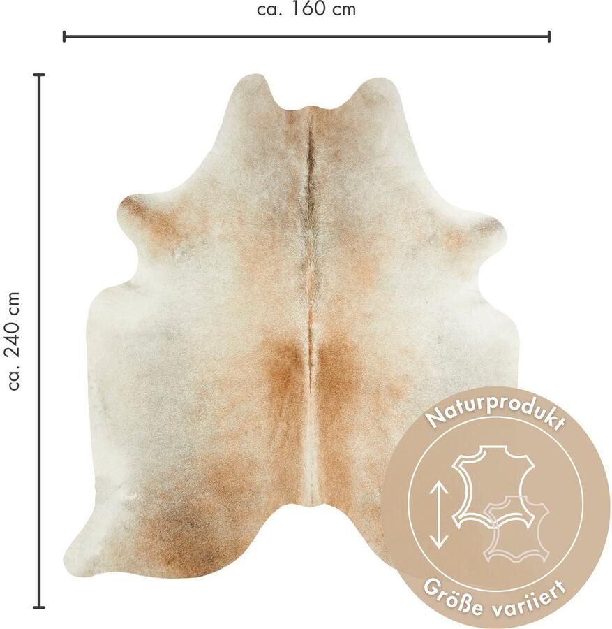 LUXOR living Vachtvloerkleed Rinderfell echte runderhuid natuurproduct iedere huid is uniek - Foto 3