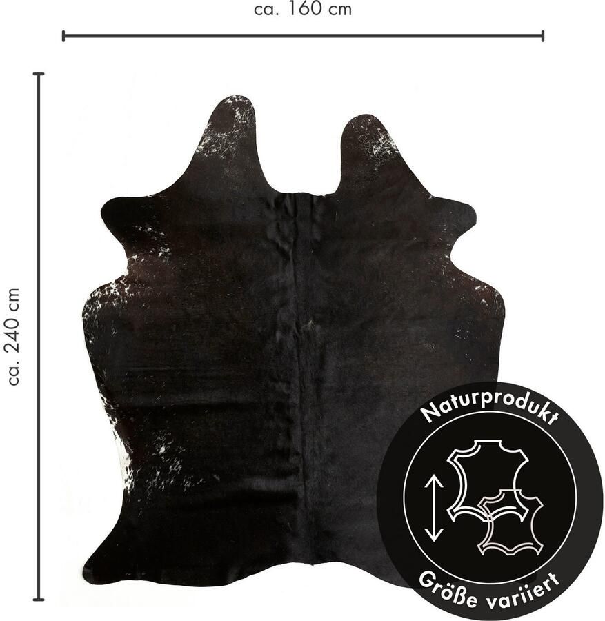 LUXOR living Vachtvloerkleed Rinderfell echte runderhuid natuurproduct iedere huid is uniek - Foto 3