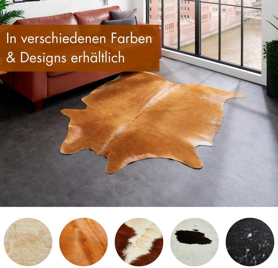 LUXOR living Vachtvloerkleed Rinderfell echte runderhuid natuurproduct iedere huid is uniek - Foto 5