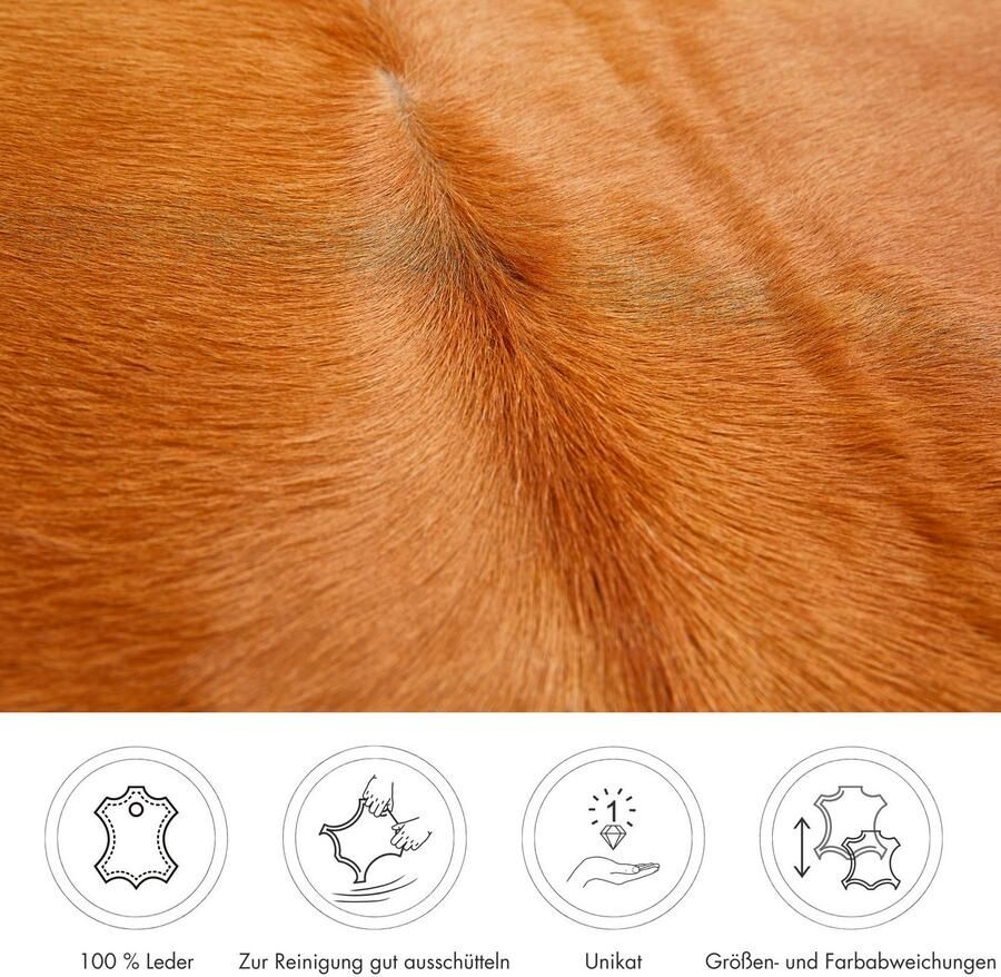 LUXOR living Vachtvloerkleed Rinderfell echte runderhuid natuurproduct iedere huid is uniek - Foto 3
