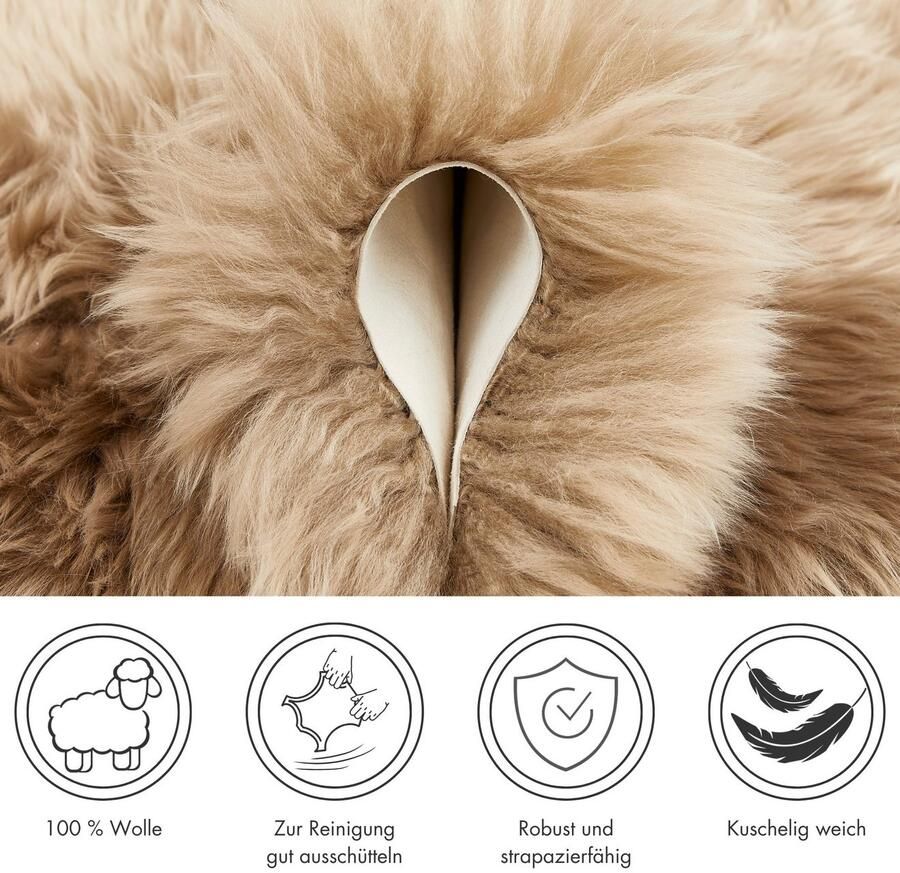 LUXOR living Vachtvloerkleed Schapenvacht Namika echte lamsvacht zacht & pluizig grote keus in kleuren in 2 afmetingen - Foto 5