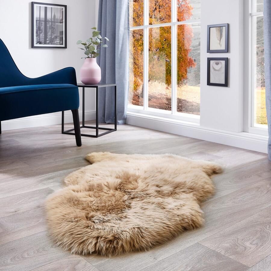 LUXOR living Vachtvloerkleed Schapenvacht Namika echte lamsvacht zacht & pluizig grote keus in kleuren in 2 afmetingen