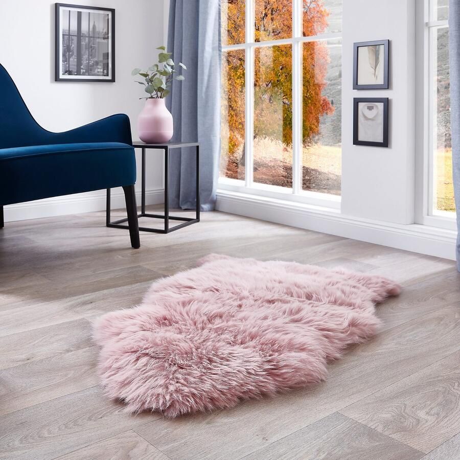 LUXOR living Vachtvloerkleed Schapenvacht Namika echte lamsvacht zacht & pluizig grote keus in kleuren in 2 afmetingen