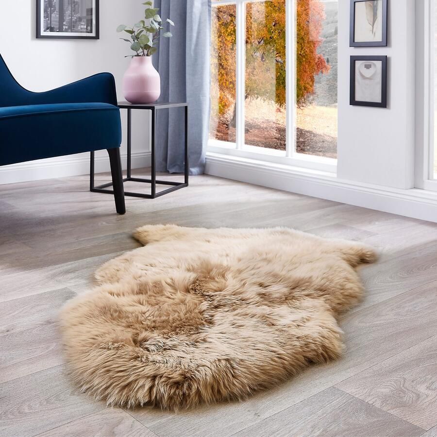 LUXOR living Vachtvloerkleed Schapenvacht Namika echte lamsvacht zacht & pluizig grote keus in kleuren in 2 afmetingen