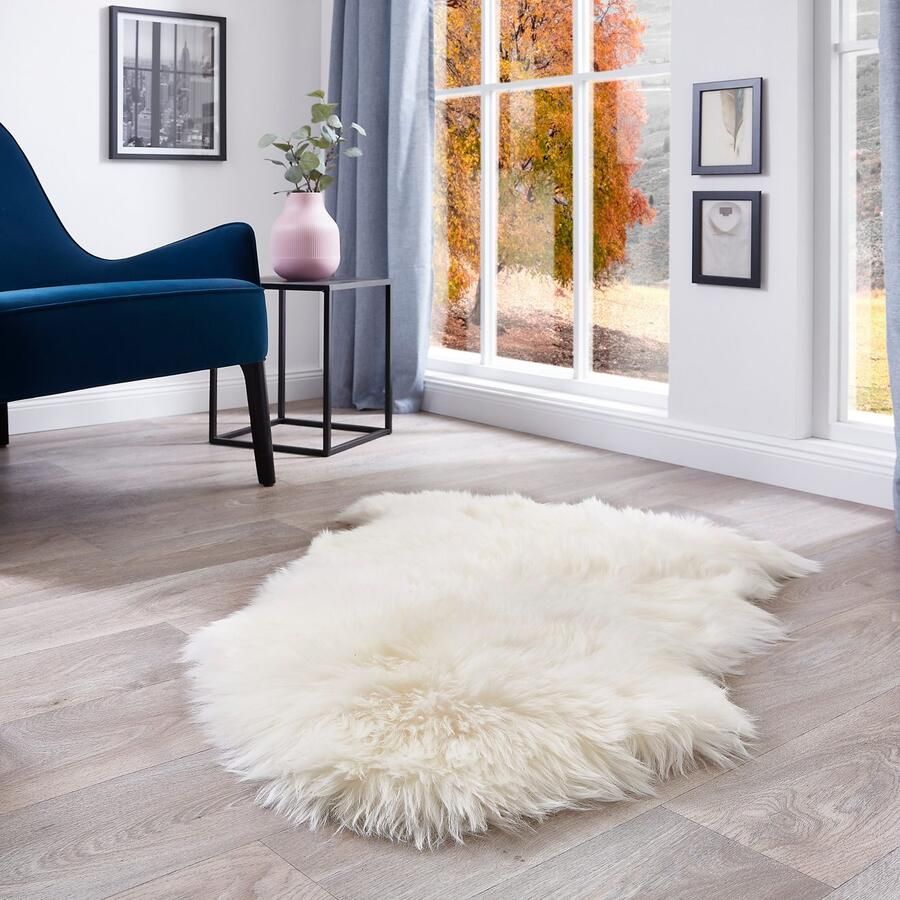 LUXOR living Vachtvloerkleed Schapenvacht Namika echte lamsvacht zacht & pluizig grote keus in kleuren in 2 afmetingen