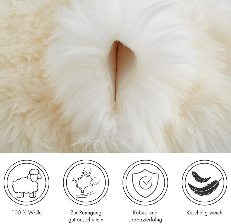 LUXOR living Vachtvloerkleed Schapenvacht Namika echte lamsvacht zacht & pluizig grote keus in kleuren in 2 afmetingen - Foto 4