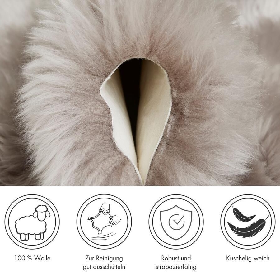 LUXOR living Vachtvloerkleed Schapenvacht Namika echte lamsvacht zacht & pluizig grote keus in kleuren in 2 afmetingen - Foto 5