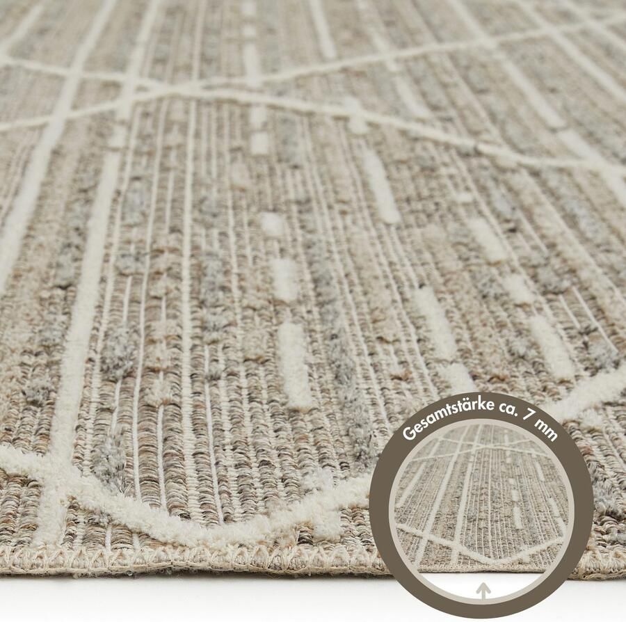 LUXOR living Vloerkleed CROSBY Ruitdesign boho-stijl woonkamer slaapkamer - Foto 2