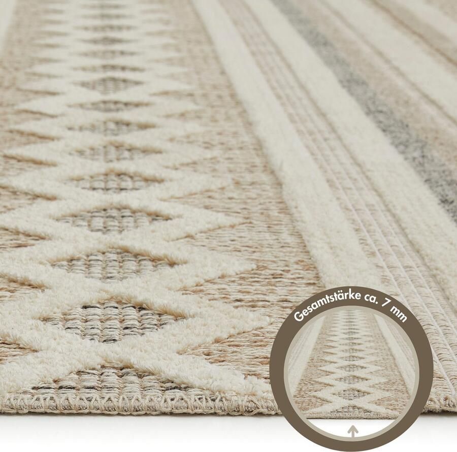 LUXOR living Vloerkleed CROSBY Ruitdesign boho-stijl woonkamer slaapkamer - Foto 2