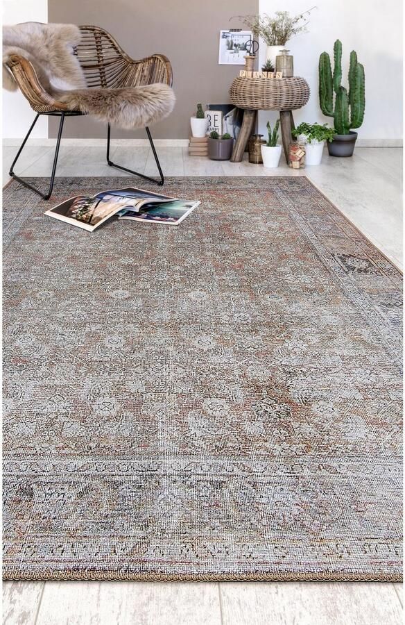 LUXOR living Vloerkleed MAGAZIJNOPRUIMING! Speciale aanbiedingen moderne vintage ontwerpen Oriëntlook met rand - Foto 4