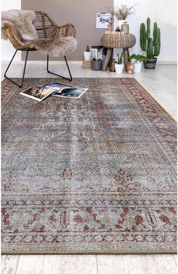 LUXOR living Vloerkleed MAGAZIJNOPRUIMING! Speciale aanbiedingen moderne vintage ontwerpen Oriëntlook met rand - Foto 5