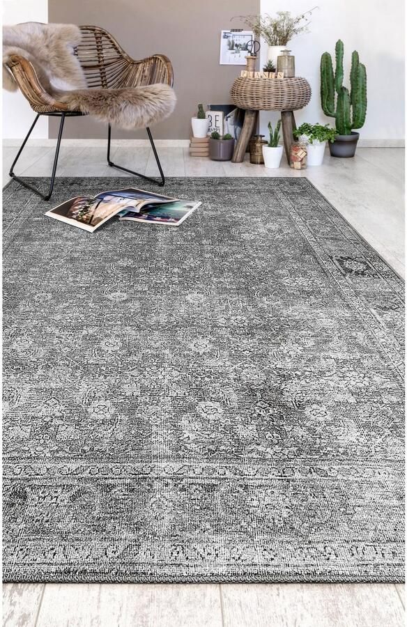 LUXOR living Vloerkleed MAGAZIJNOPRUIMING! Speciale aanbiedingen moderne vintage ontwerpen Oriëntlook met rand - Foto 3