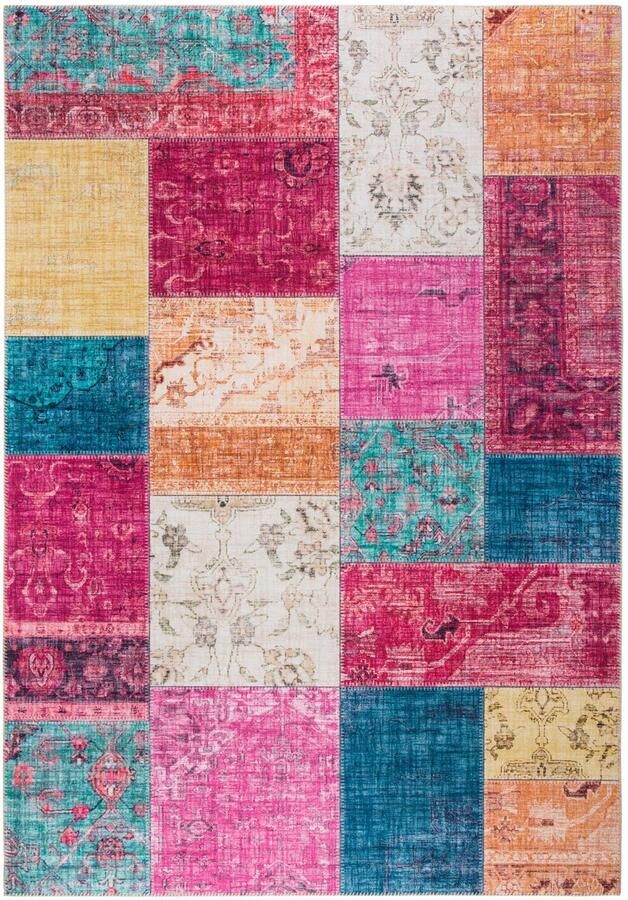LUXOR living Vloerkleed Prima 2 Korte pool patchwork motief vintage-design woonkamer - Foto 4