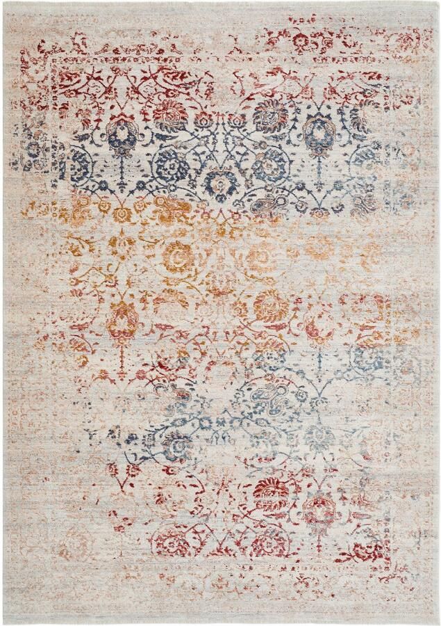 LUXOR living Vloerkleed Rocco Vintage-look bloemig ontwerp met franjes woonkamer slaapkamer - Foto 6