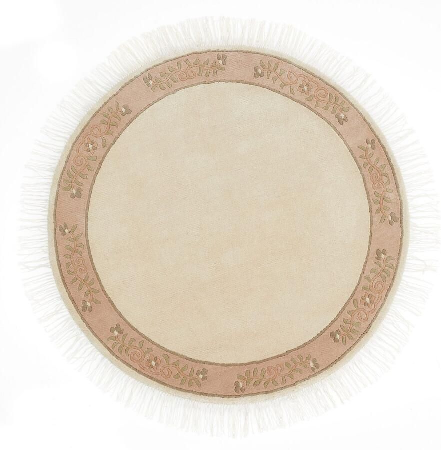 LUXOR living Wollen kleed Giza 100% wol handgeknoopt met bies en franjes oosterse tapijt