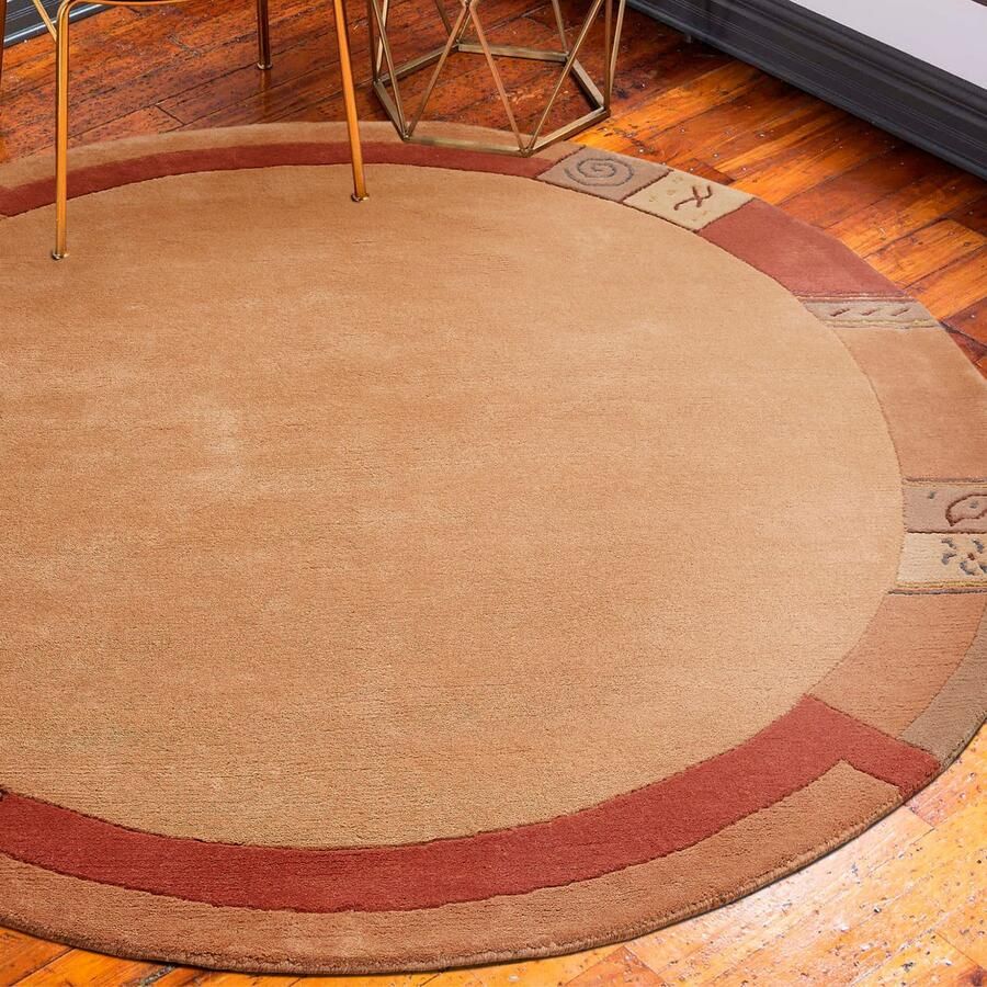 LUXOR living Wollen kleed India zuivere wol met de hand geknoopt met randdessin