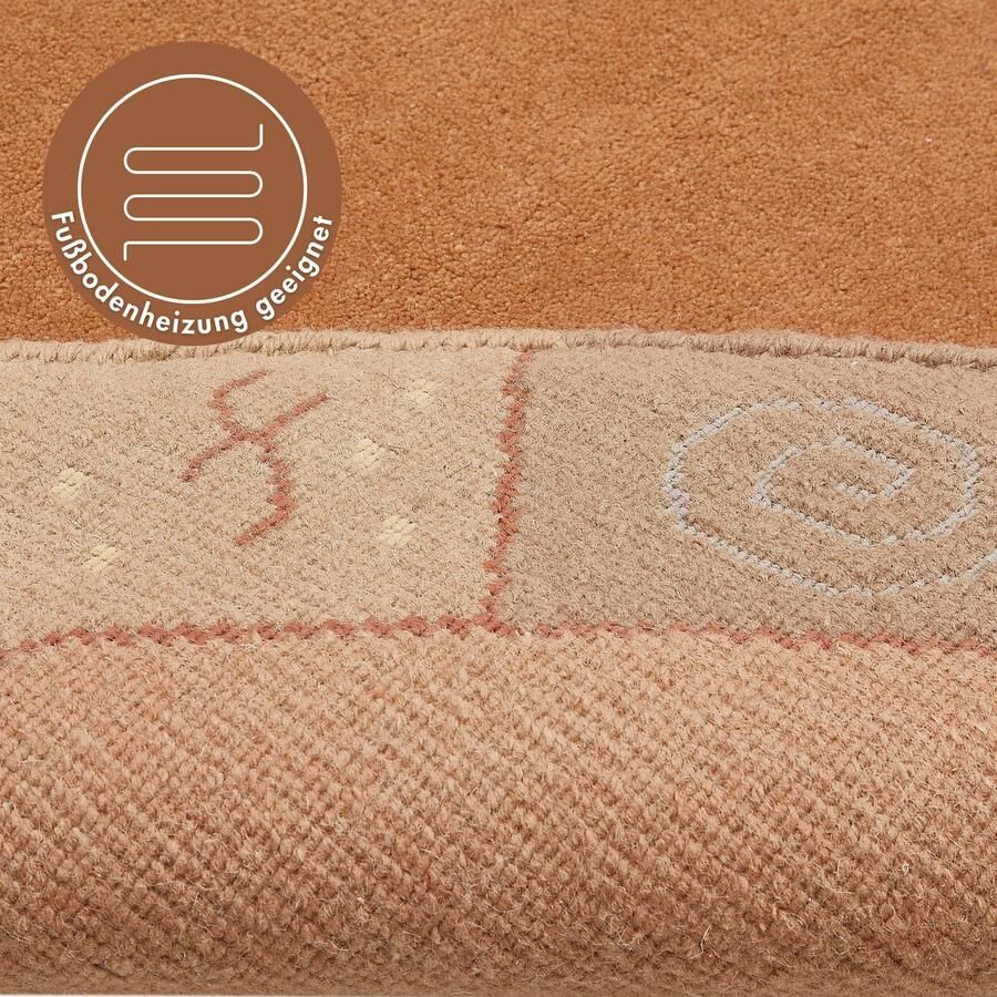 LUXOR living Wollen kleed India zuivere wol met de hand geknoopt met randdessin - Foto 2