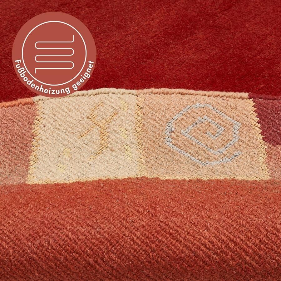 LUXOR living Wollen kleed India zuivere wol met de hand geknoopt met randdessin - Foto 2