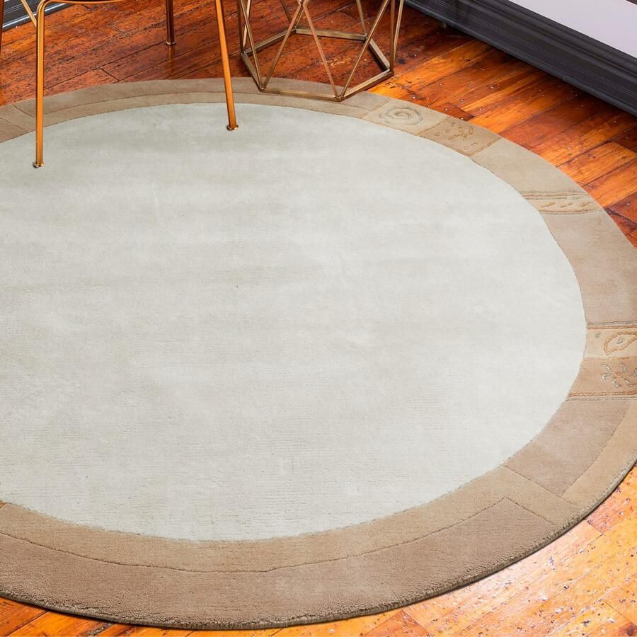 LUXOR living Wollen kleed India zuivere wol met de hand geknoopt met randdessin