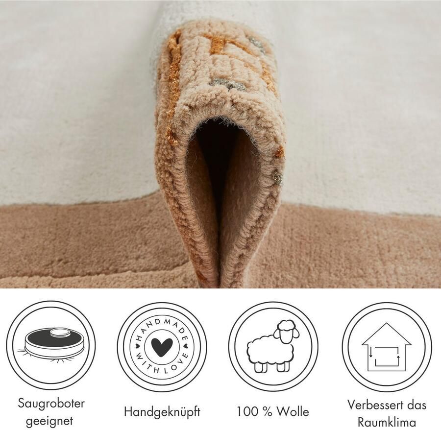 LUXOR living Wollen kleed India zuivere wol met de hand geknoopt met randdessin ook als loper - Foto 4