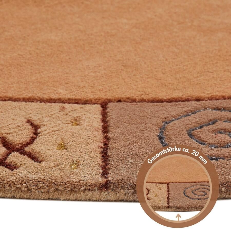 LUXOR living Wollen kleed India zuivere wol met de hand geknoopt met randdessin - Foto 3