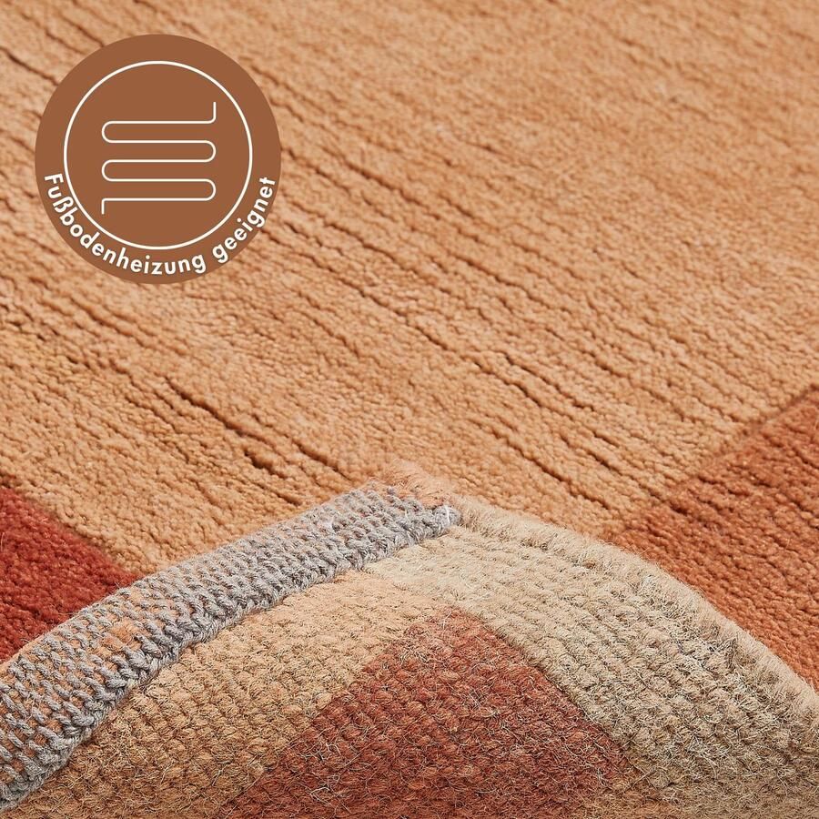 LUXOR living Wollen kleed India zuivere wol met de hand geknoopt met randdessin ook als loper - Foto 2